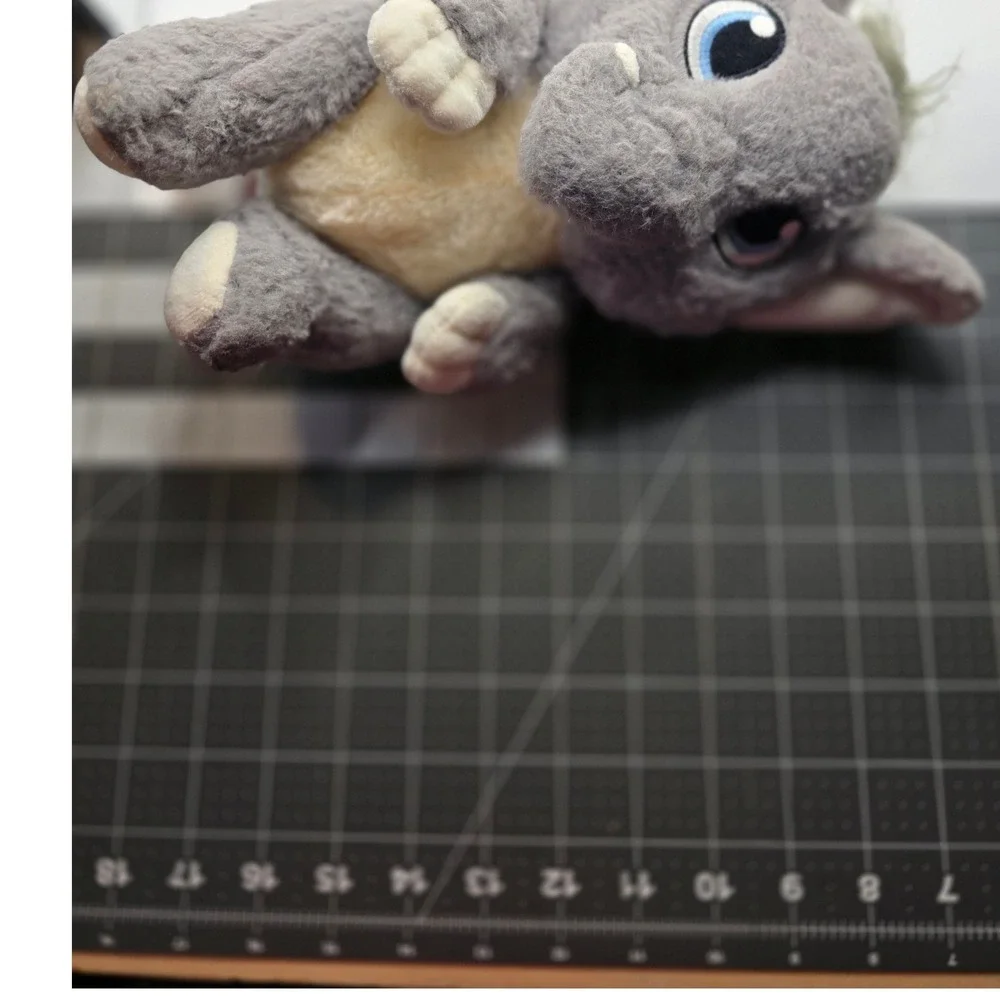 Fiesta Swaddle Babies Cuddle Elephant Grey Plush Blue Eyes A03147 9.5in x 5in